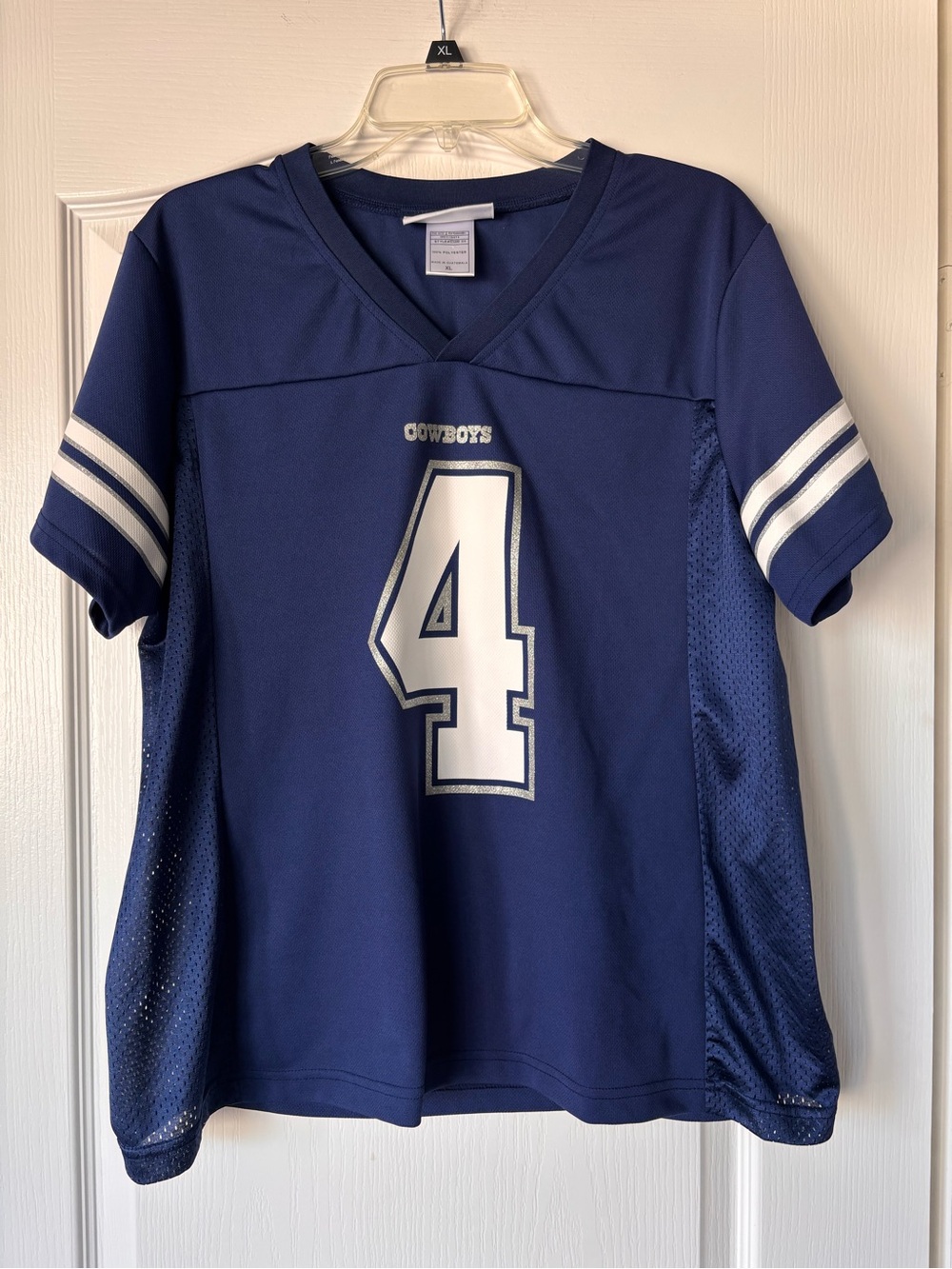 Dallas Cowboys NFL Dak Prescott #4 jersey style T-shirt women’s XL football